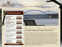 Tablet Screenshot of dickinsonfuneralhome.com
